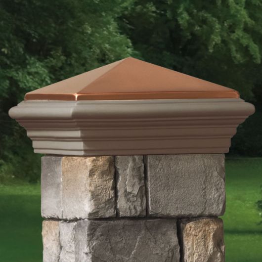 Stone Cap Copper Finish