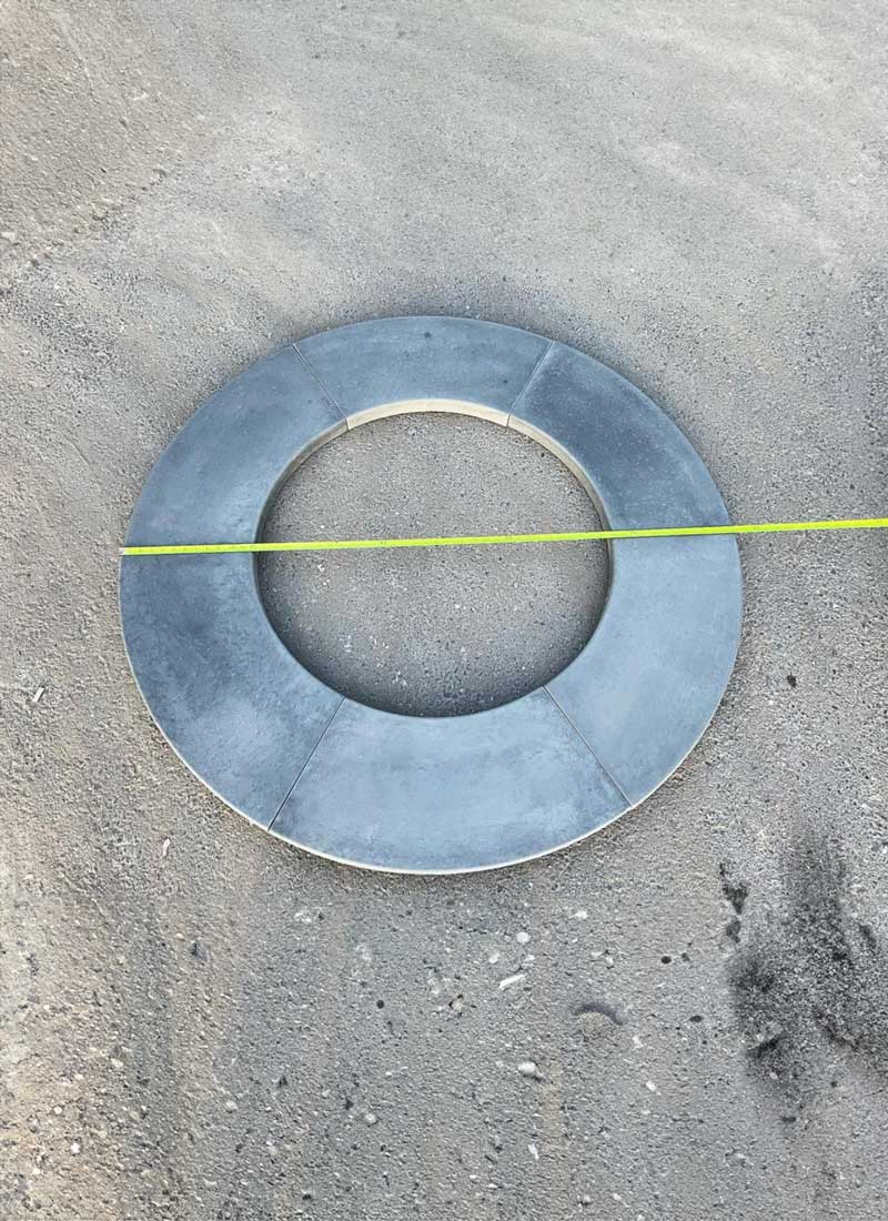 Firepit with Precast Caps
